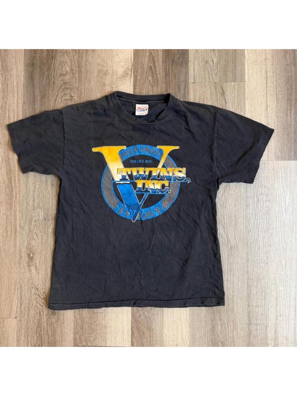 Rare 1990s Biker V twins Inc motor shop Syracuse NY cotton t-shirt , size L